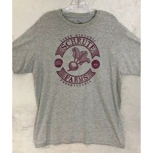 Dwight Schrute Farms‎ The Office TV Show T Shirt Large Gray Scranton Beet Winery